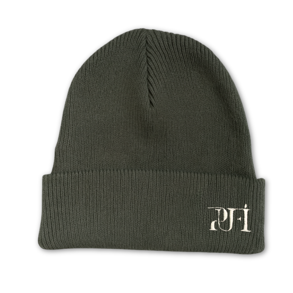 Knitted organic beanie - Green