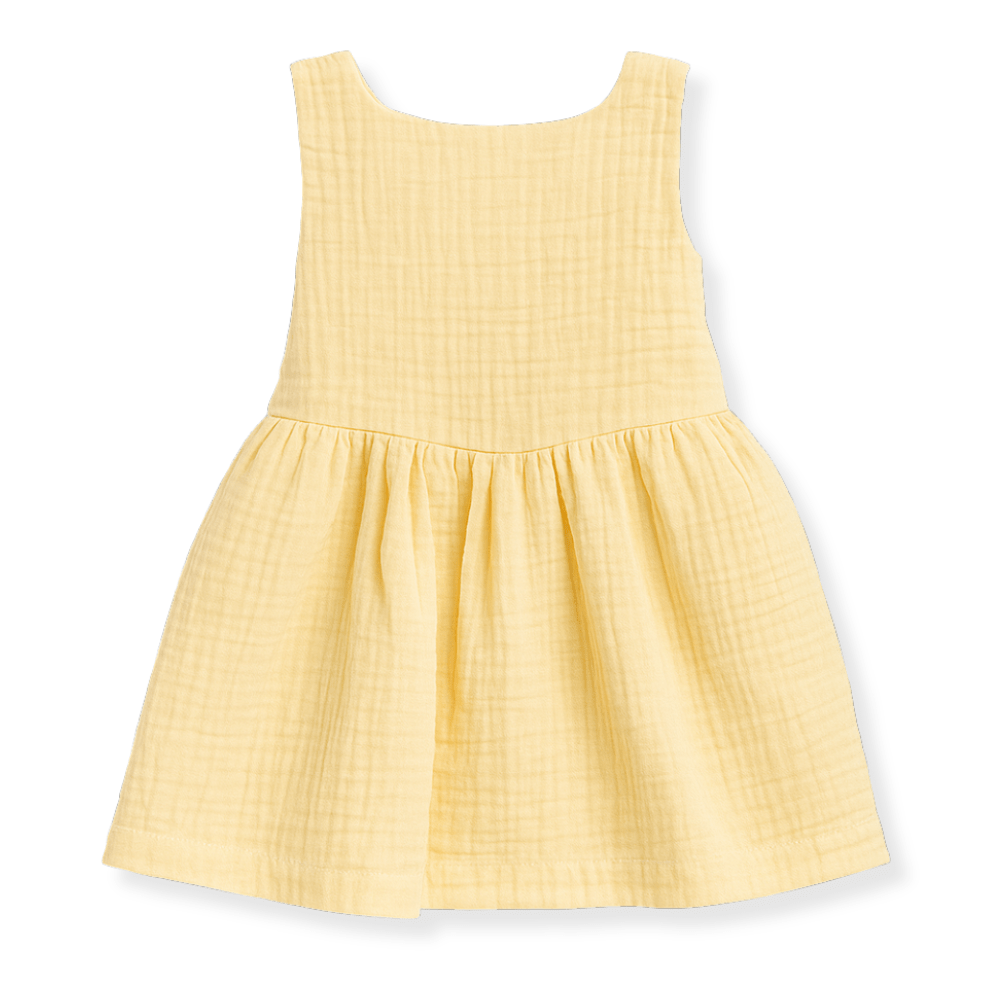 Otroška oblekica blossom, Muslin Yellow - PUFFI