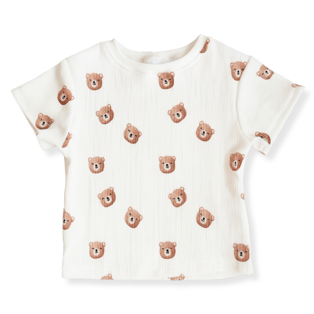 Otroški kratki rokavi Ribbed MEDO - PUFFI