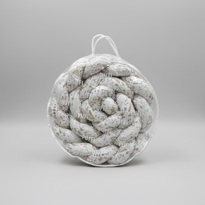 Enojna obroba za otroško posteljo JERSEY POMLADNO CVETJE