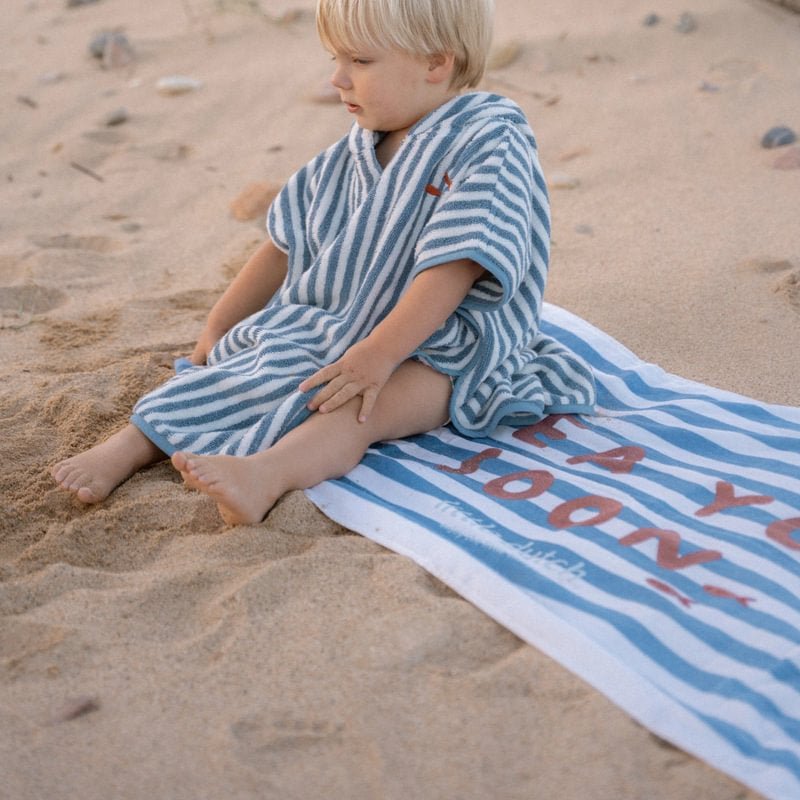 Little Dutch® brisača za plažo Ocean Sea Life Ocean Blue - PUFFI