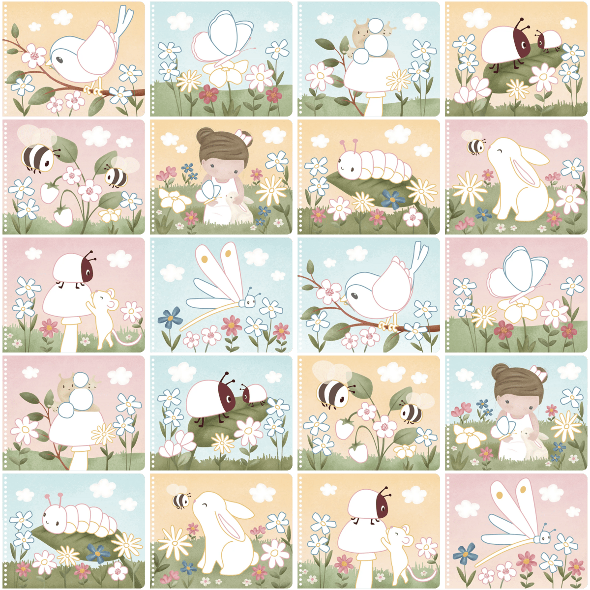 Little Dutch® Čarobna pobarvanka Rosa & Friends - PUFFI