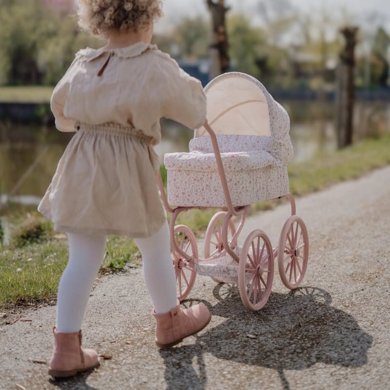 Little Dutch® Klasičen voziček za Punčko Soft Flowers - PUFFI
