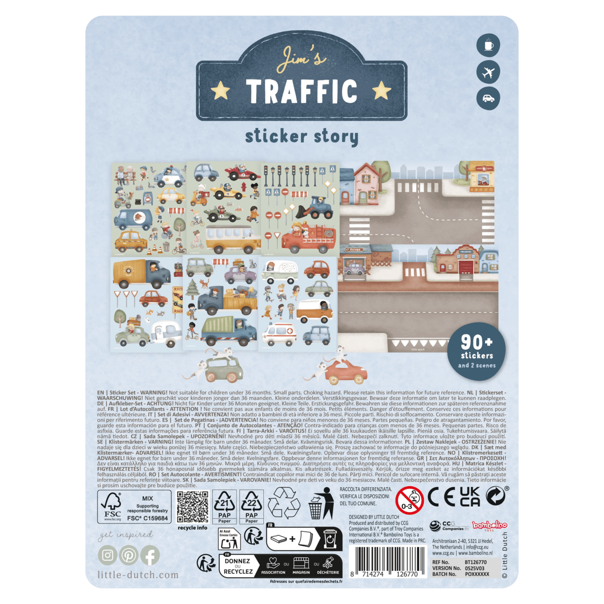 Little Dutch® Knjižica z nalepkami Jim & Friends - PUFFI