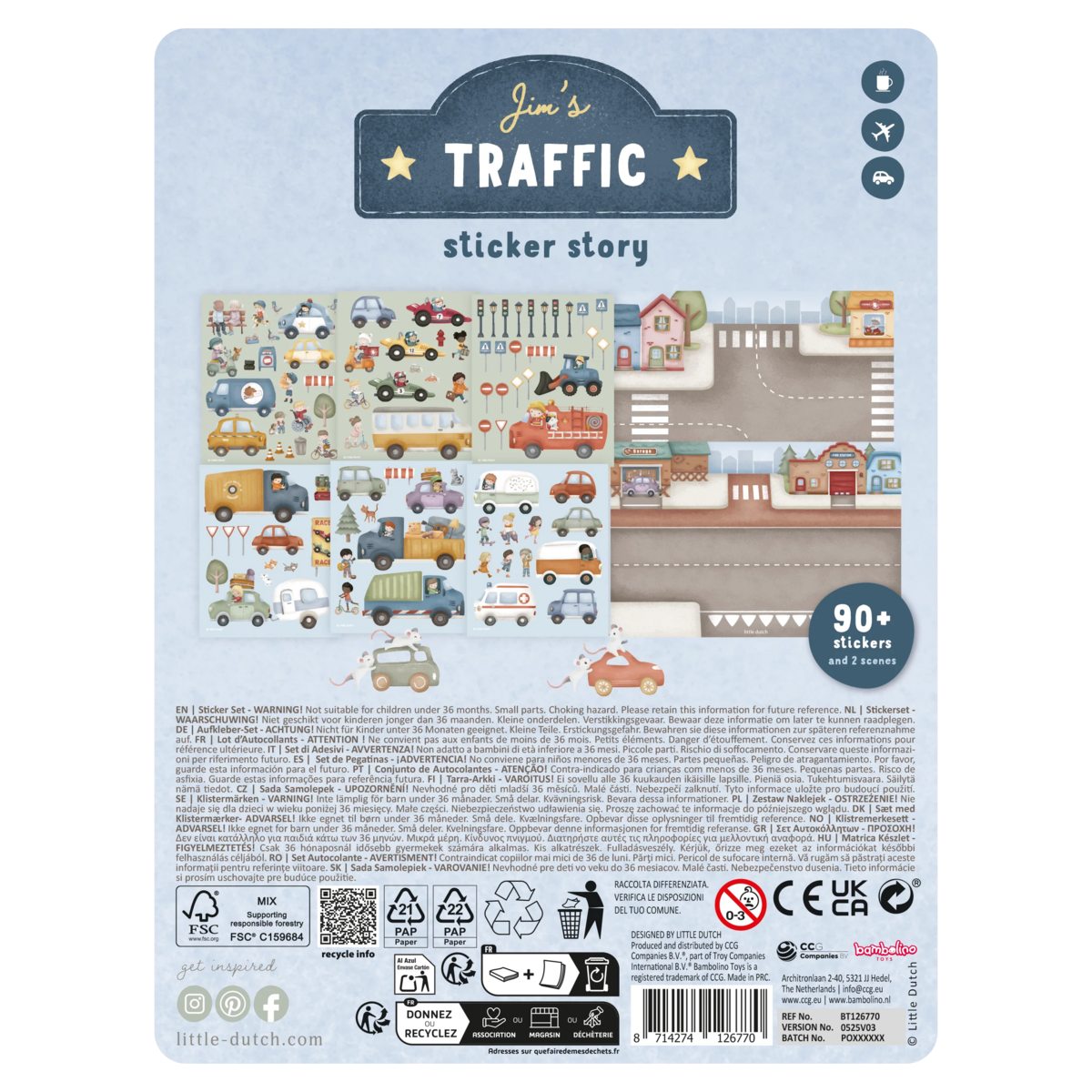 Little Dutch® Knjižica z nalepkami Jim &amp; Friends