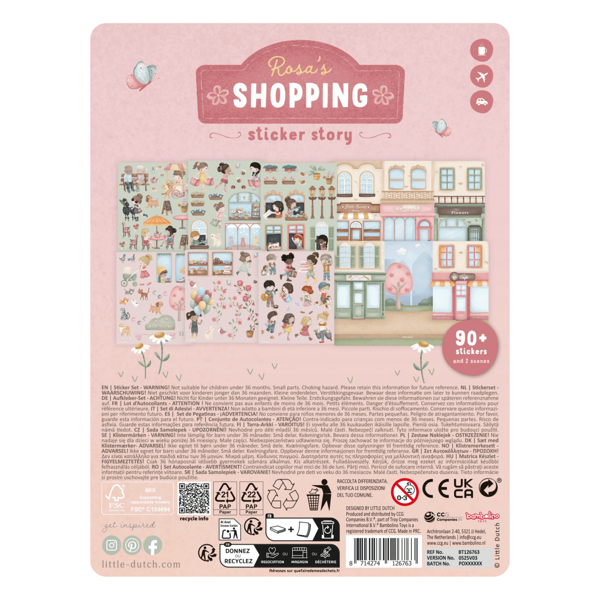 Little Dutch® Knjižica z nalepkami Rosa & Friends - PUFFI