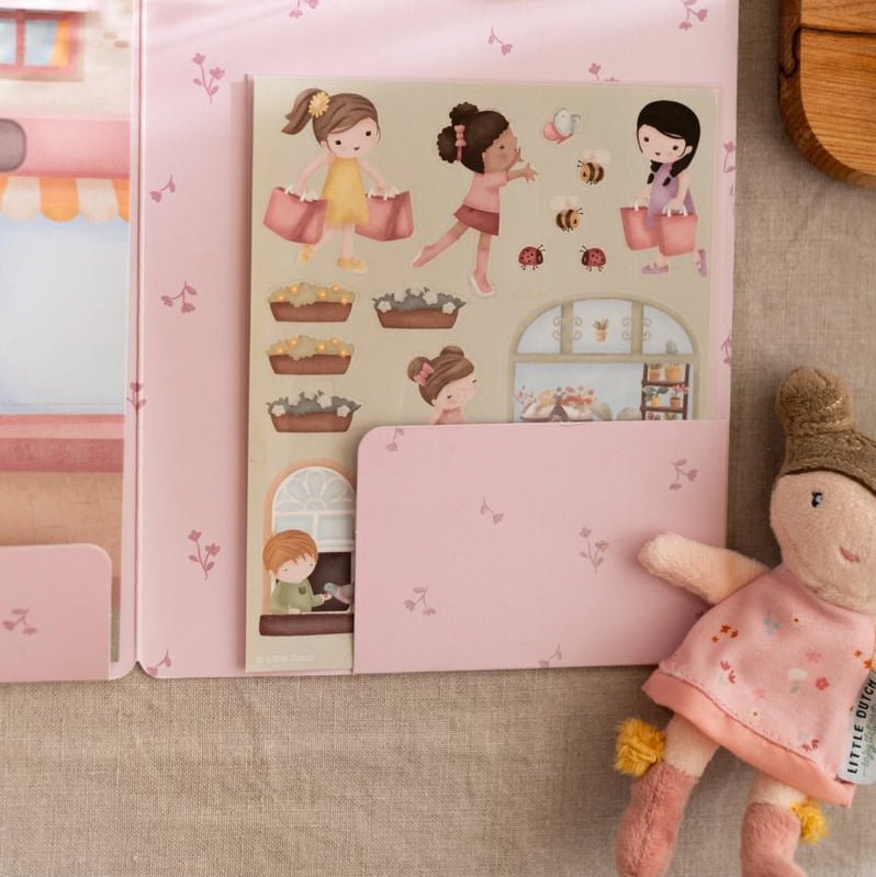 Little Dutch® Knjižica z nalepkami Rosa & Friends - PUFFI