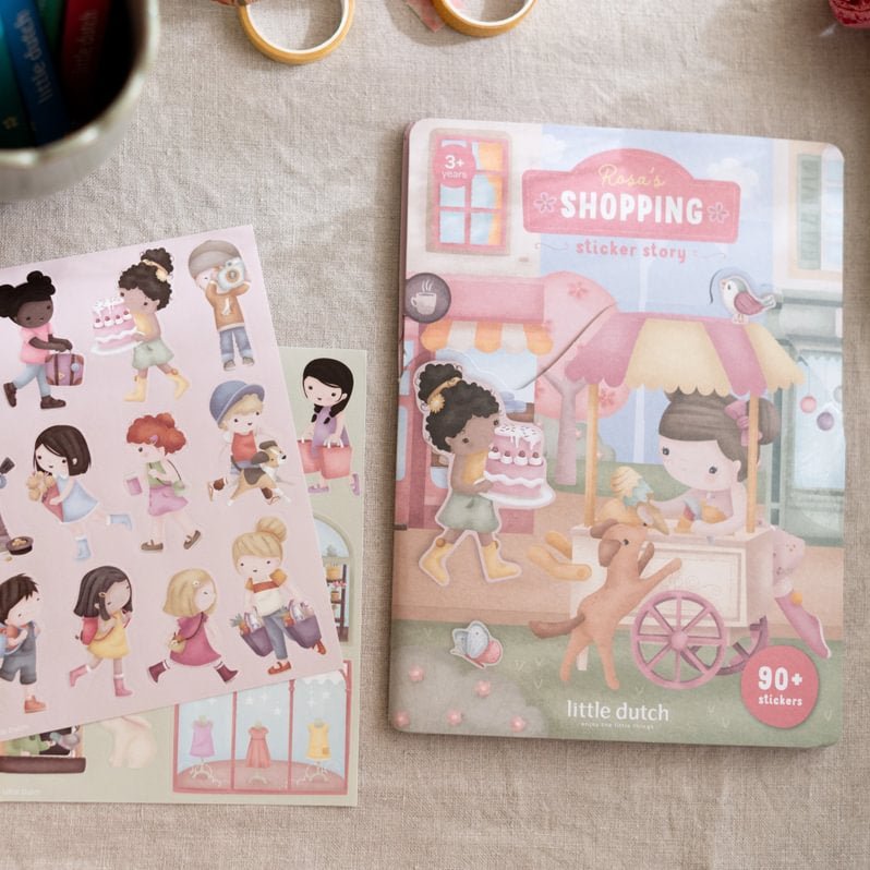 Little Dutch® Knjižica z nalepkami Rosa & Friends - PUFFI