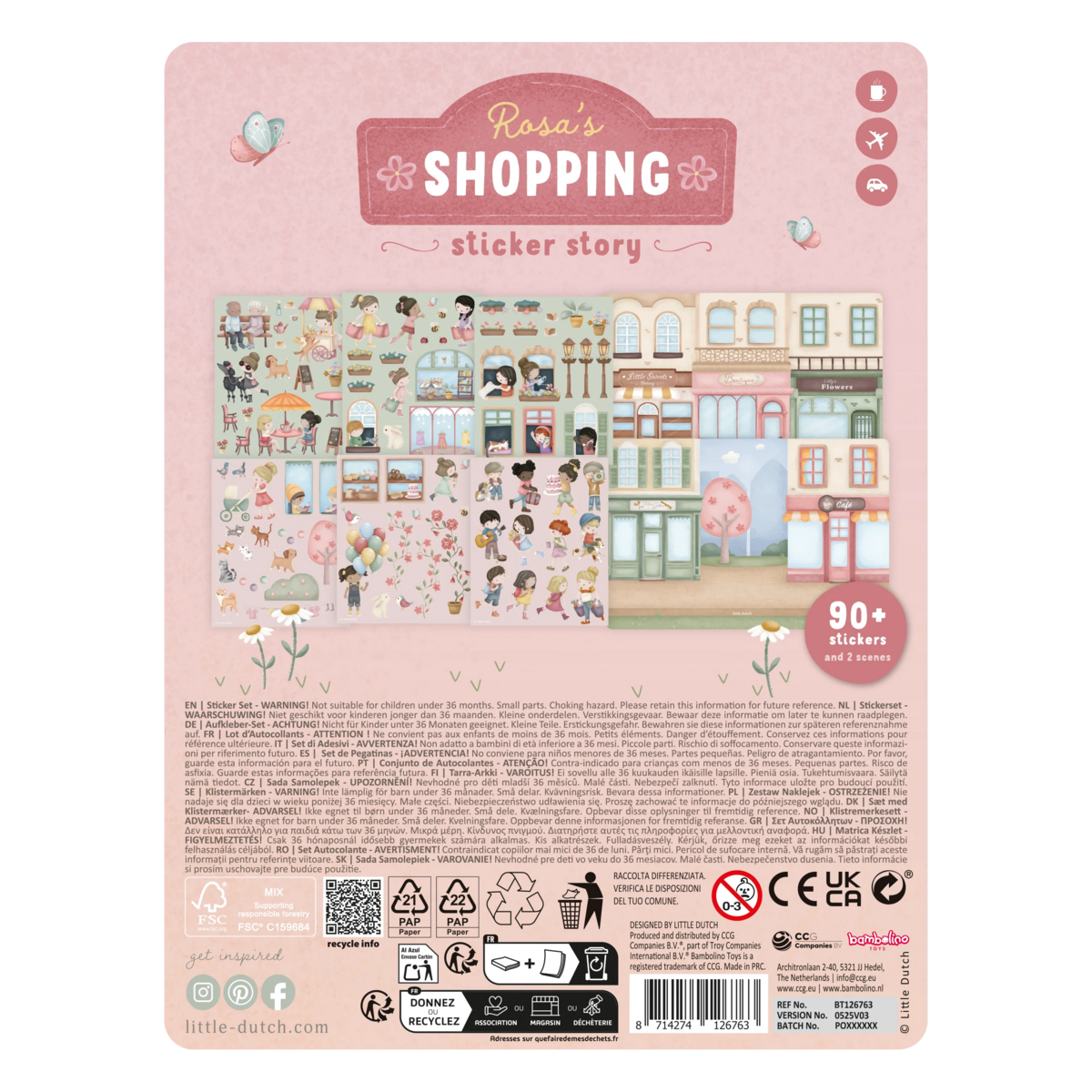 Little Dutch® Knjižica z nalepkami Rosa &amp; Friends