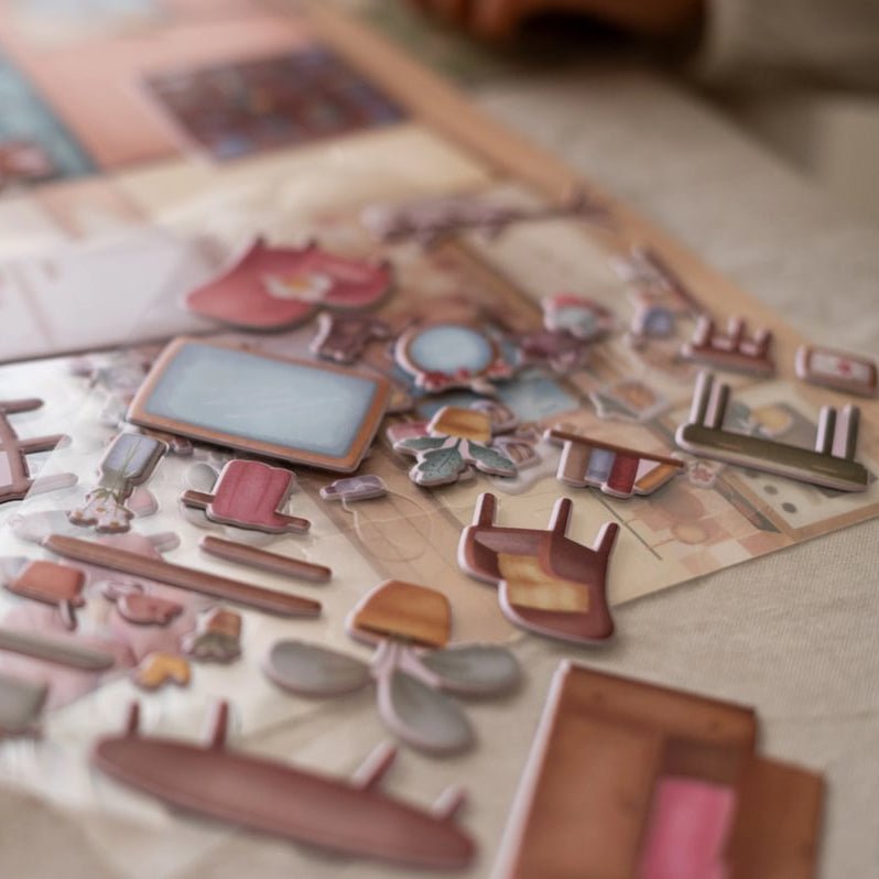 Little Dutch® Knjižica z nalepkami za večkratno uporabo Rosa & Friends - PUFFI