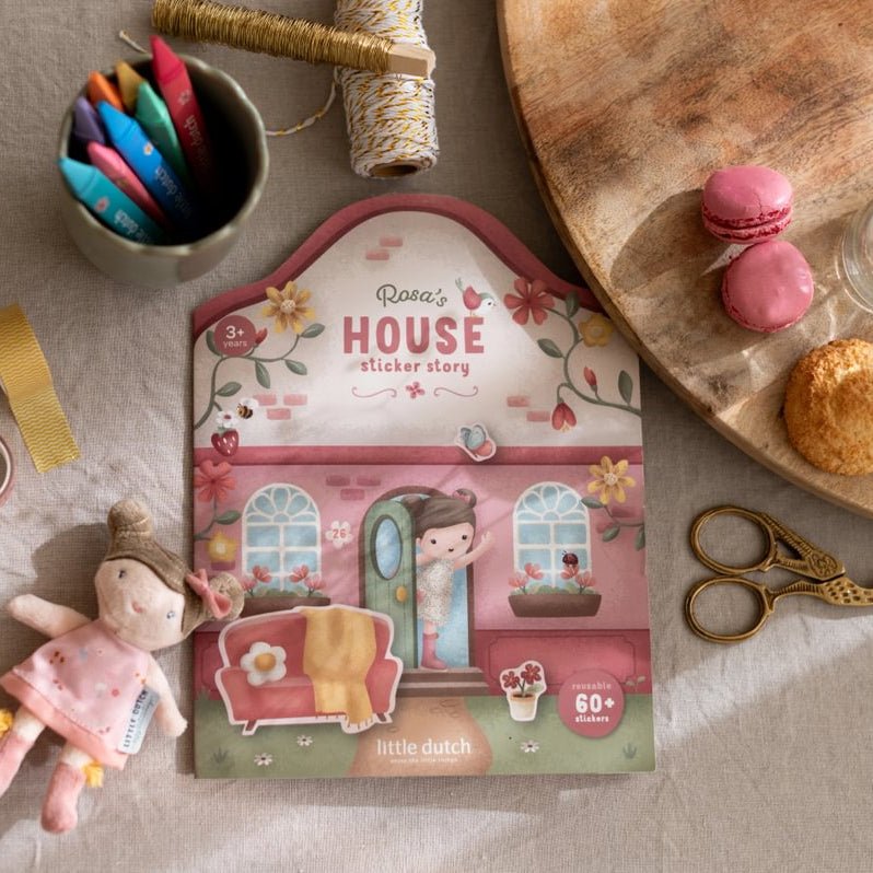Little Dutch® Knjižica z nalepkami za večkratno uporabo Rosa & Friends - PUFFI