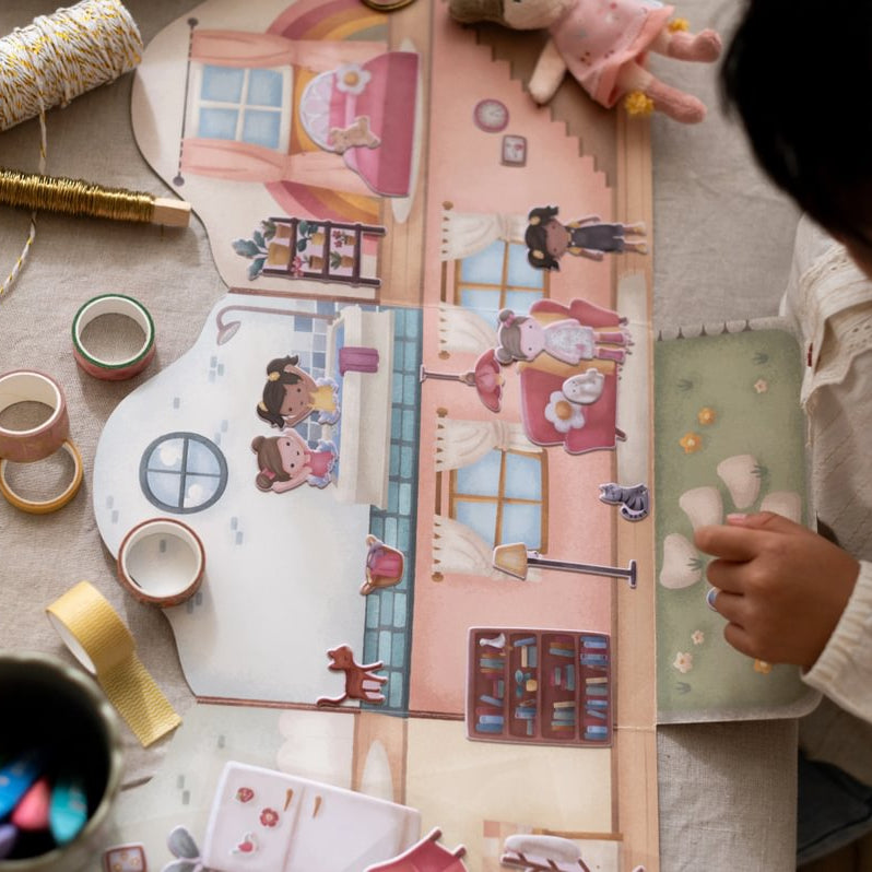 Little Dutch® Knjižica z nalepkami za večkratno uporabo Rosa &amp; Friends