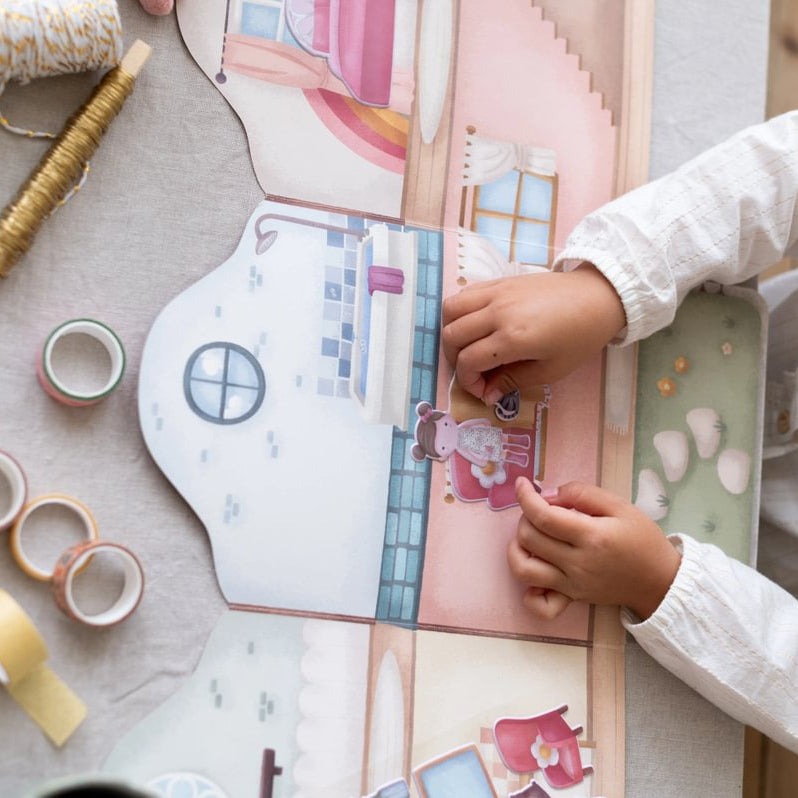 Little Dutch® Knjižica z nalepkami za večkratno uporabo Rosa &amp; Friends