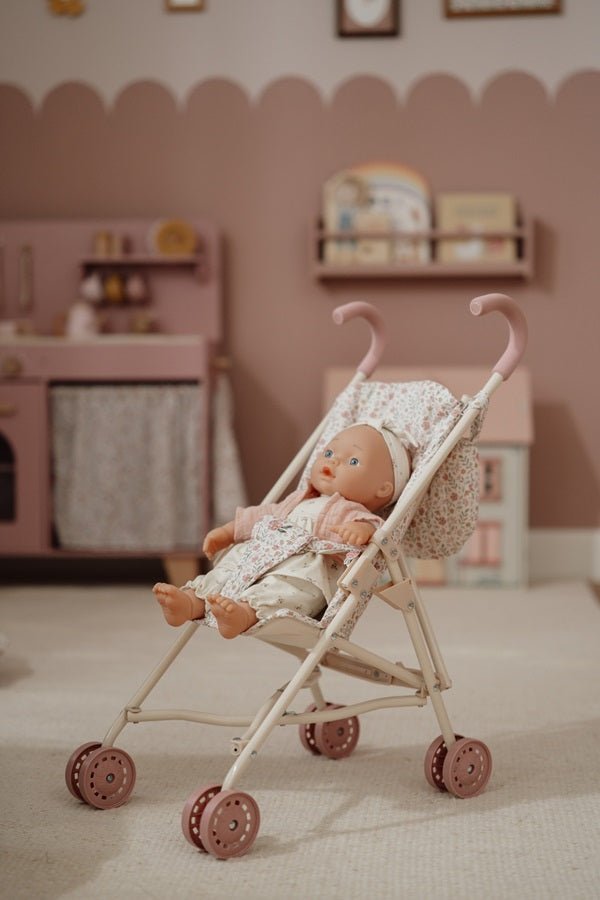 Little Dutch® Kovinski voziček za Punčko Soft Flowers - PUFFI