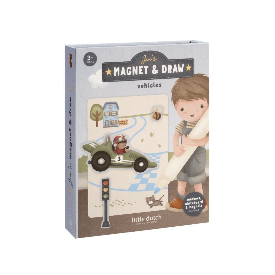Little Dutch Magnetna knjiga aktivnosti Jim Vehicles - PUFFI