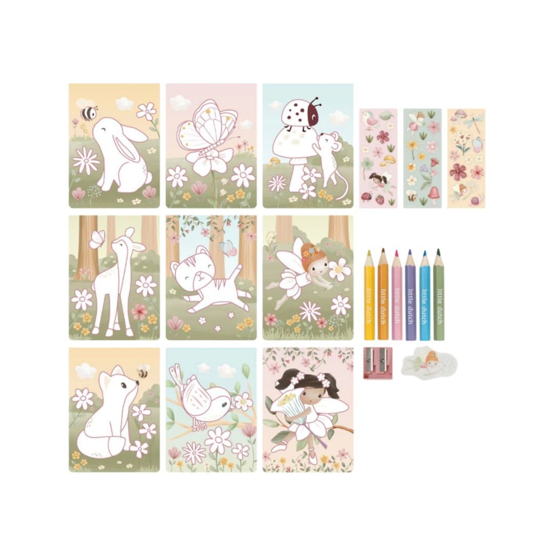 Little Dutch Set za barvanje Rosa Fairy Garden - PUFFI