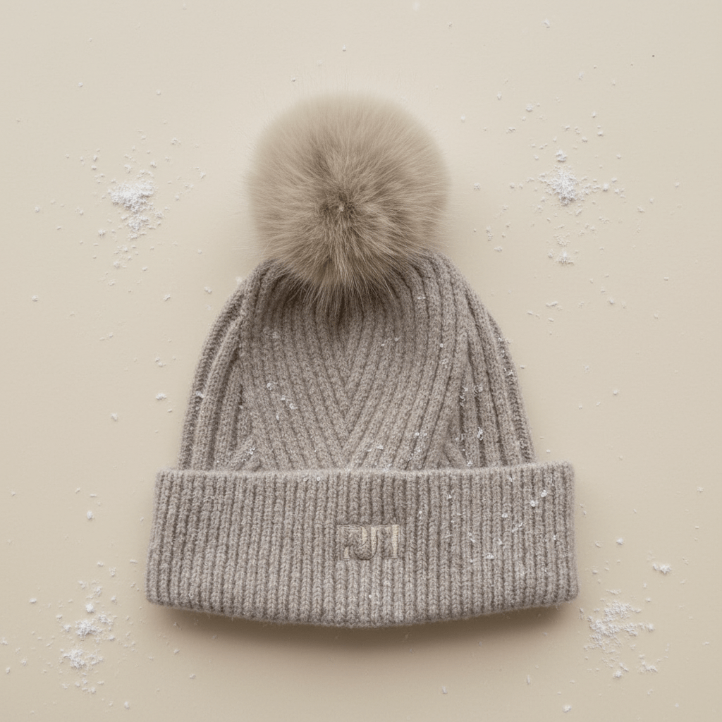 Odrasla zimska kapa s Cofkom - Bež - PUFFI