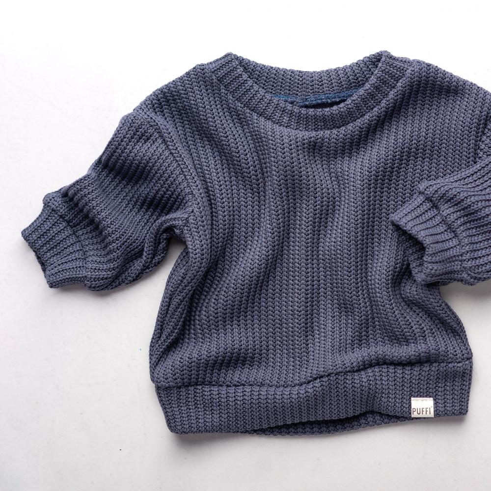 Otroška Jopa - Cable Knit Jeans - PUFFI
