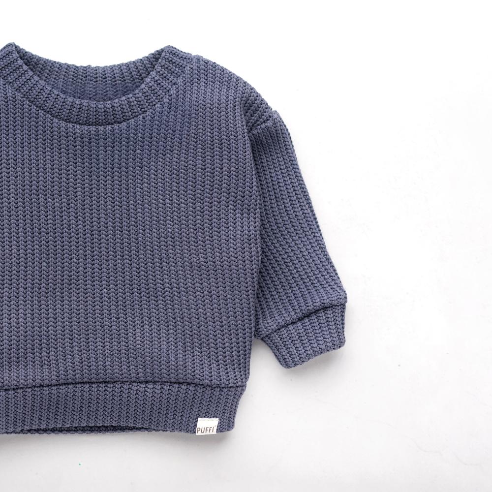 Otroška Jopa - Cable Knit Jeans - PUFFI
