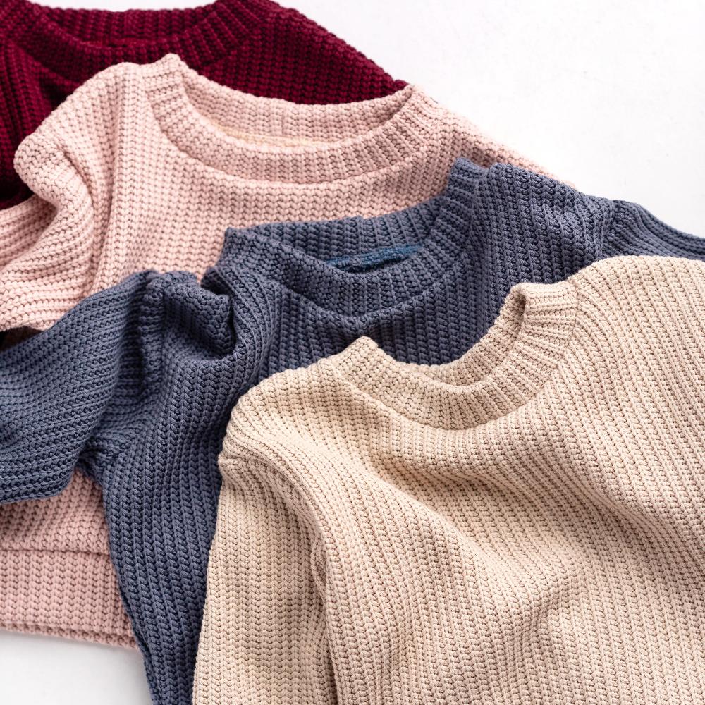Otroška Jopa - Cable Knit Jeans - PUFFI