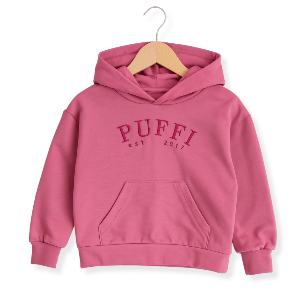 Otroška jopa Hoodie - Malina - PUFFI