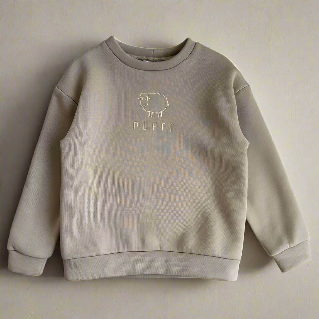Otroška jopa - Sweatshirt debela BEIGE - PUFFI