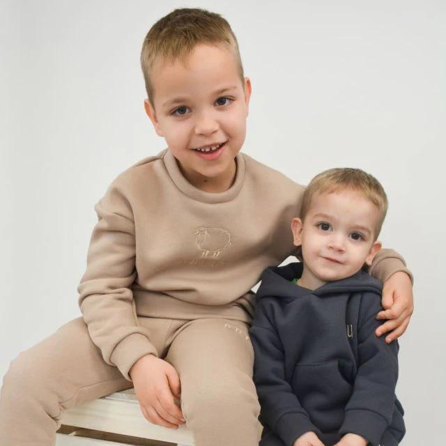 Otroška jopa - Sweatshirt debela BEIGE - PUFFI