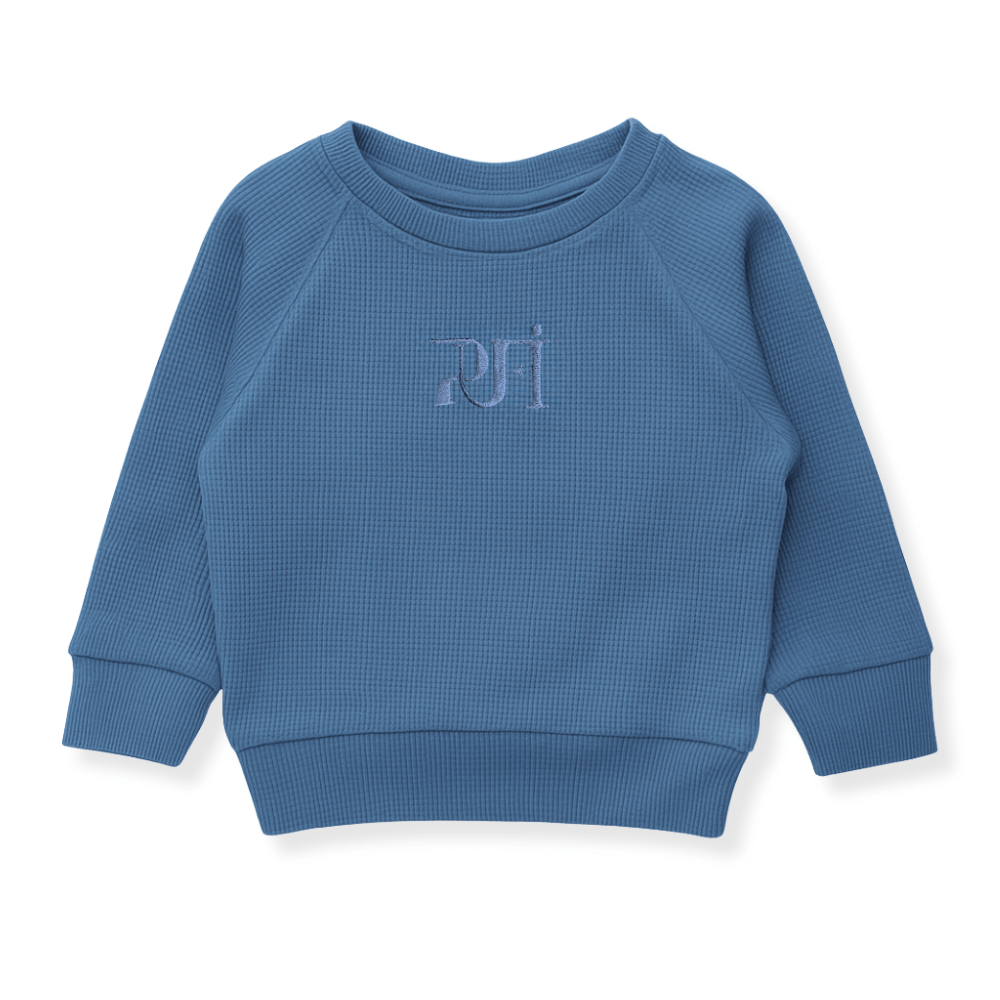 Otroška Jopa waffle MONOCROME - Jeans - PUFFI