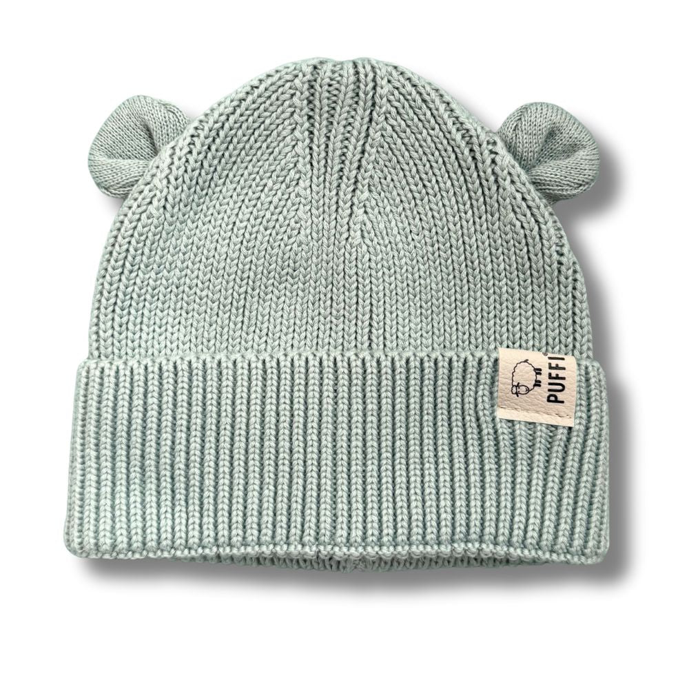 Otroška kapa Knitted Medo - Mint - PUFFI