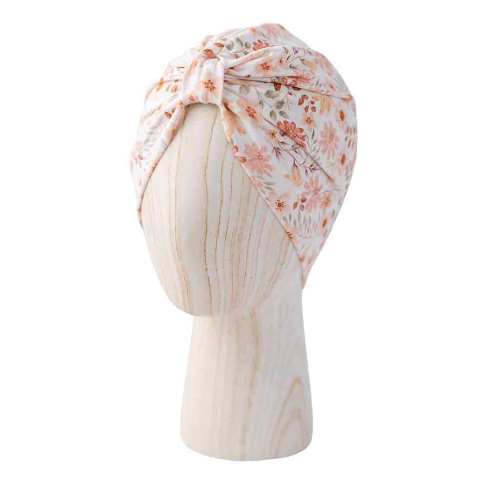 Otroška kapa Turban - Marelično Cvetje - PUFFI