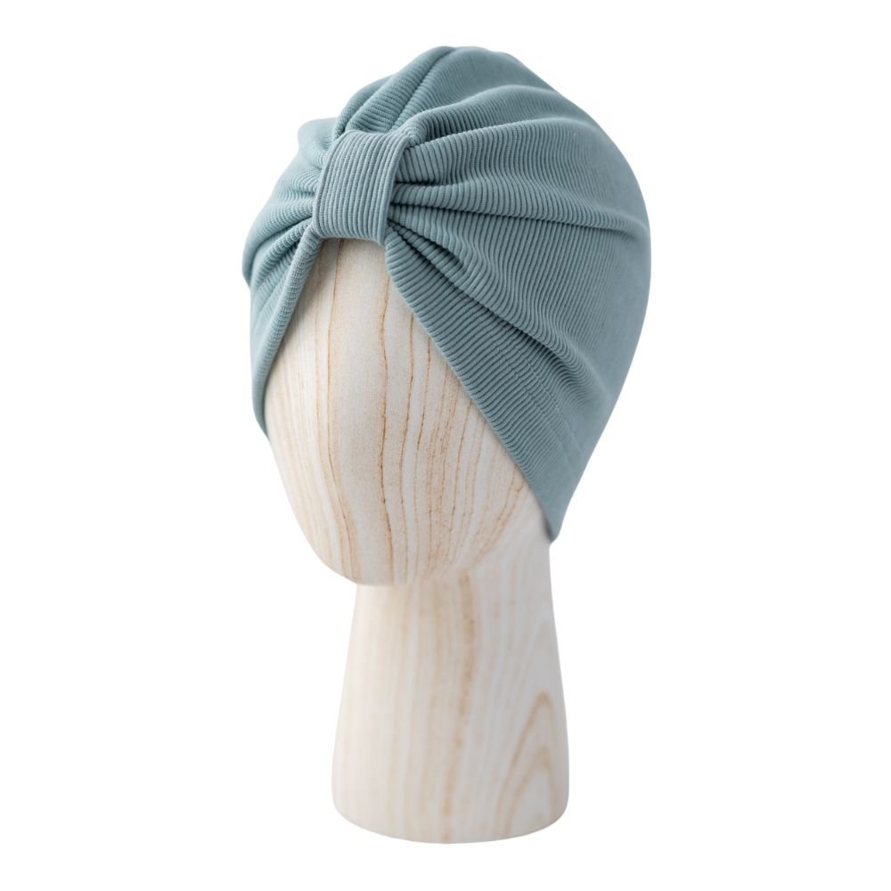 Otroška kapa Turban - ribbed Mint - PUFFI