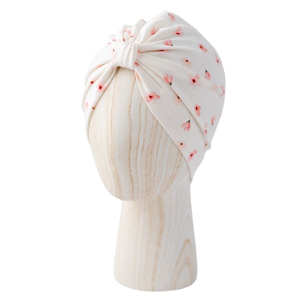 Otroška kapa Turban - Sakura Flower - PUFFI