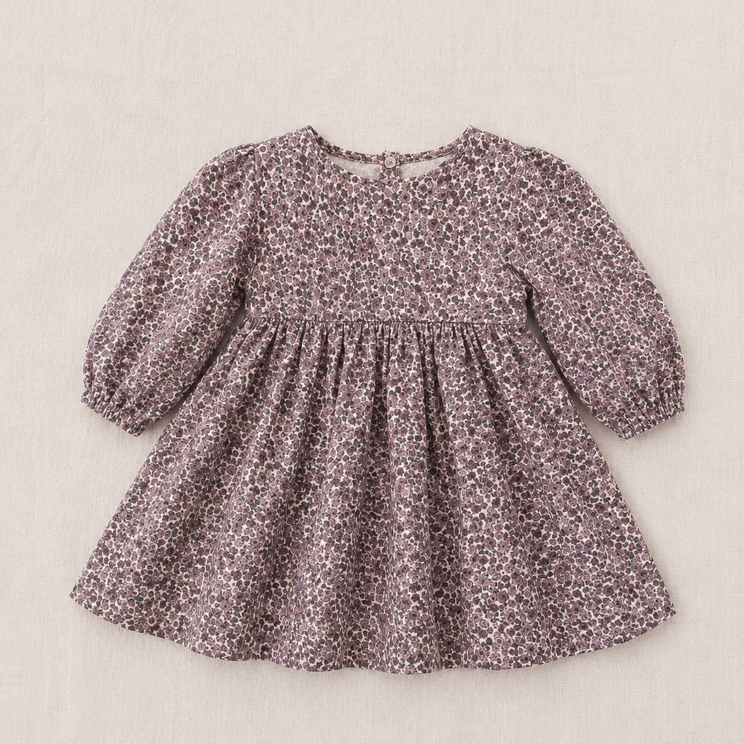 Otroška oblekica muslin - Vintage Berry - PUFFI