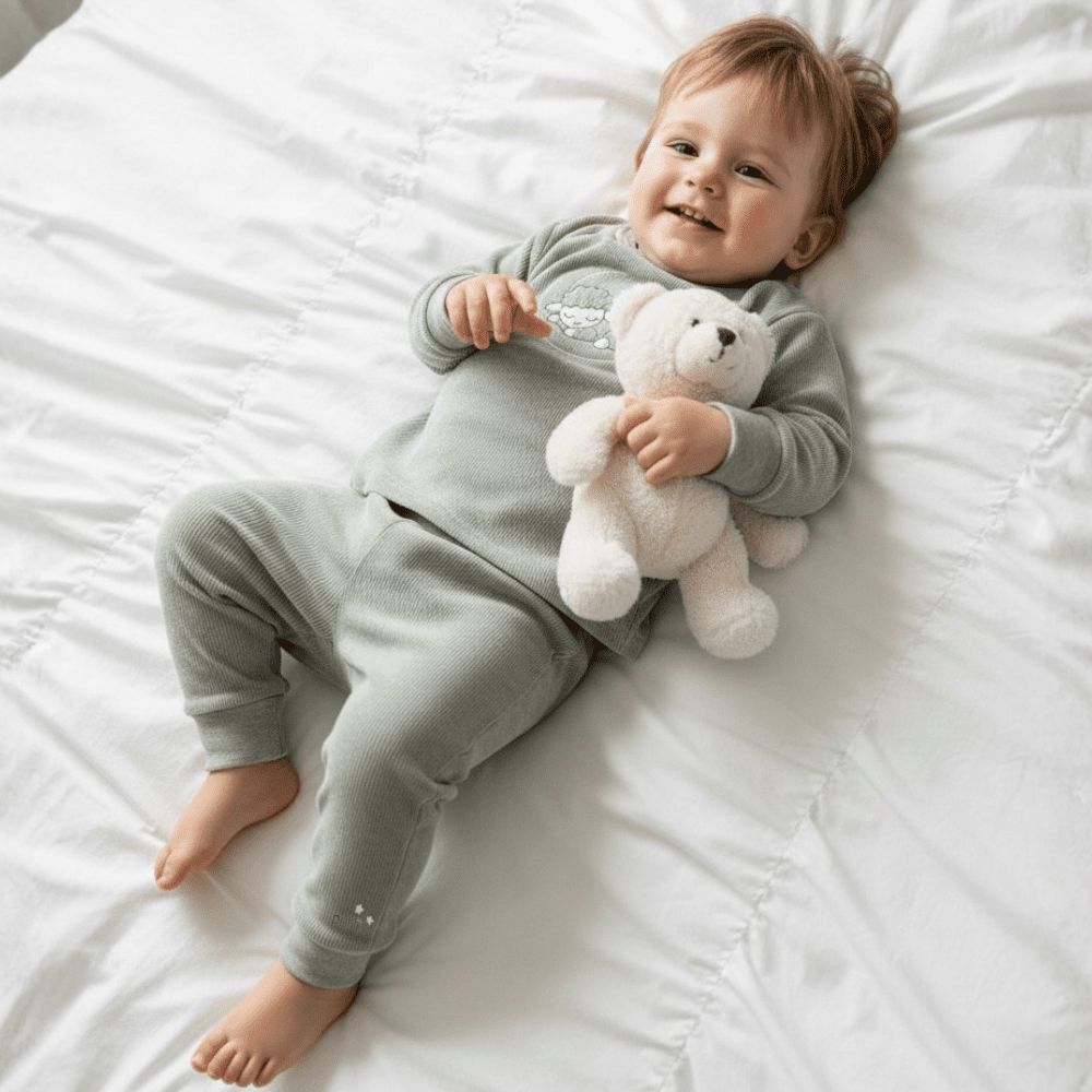 Otroška pižama iz velurja - Mint - PUFFI