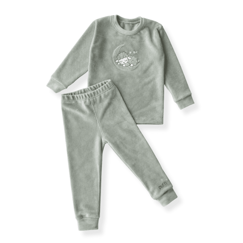 Otroška pižama iz velurja - Mint - PUFFI