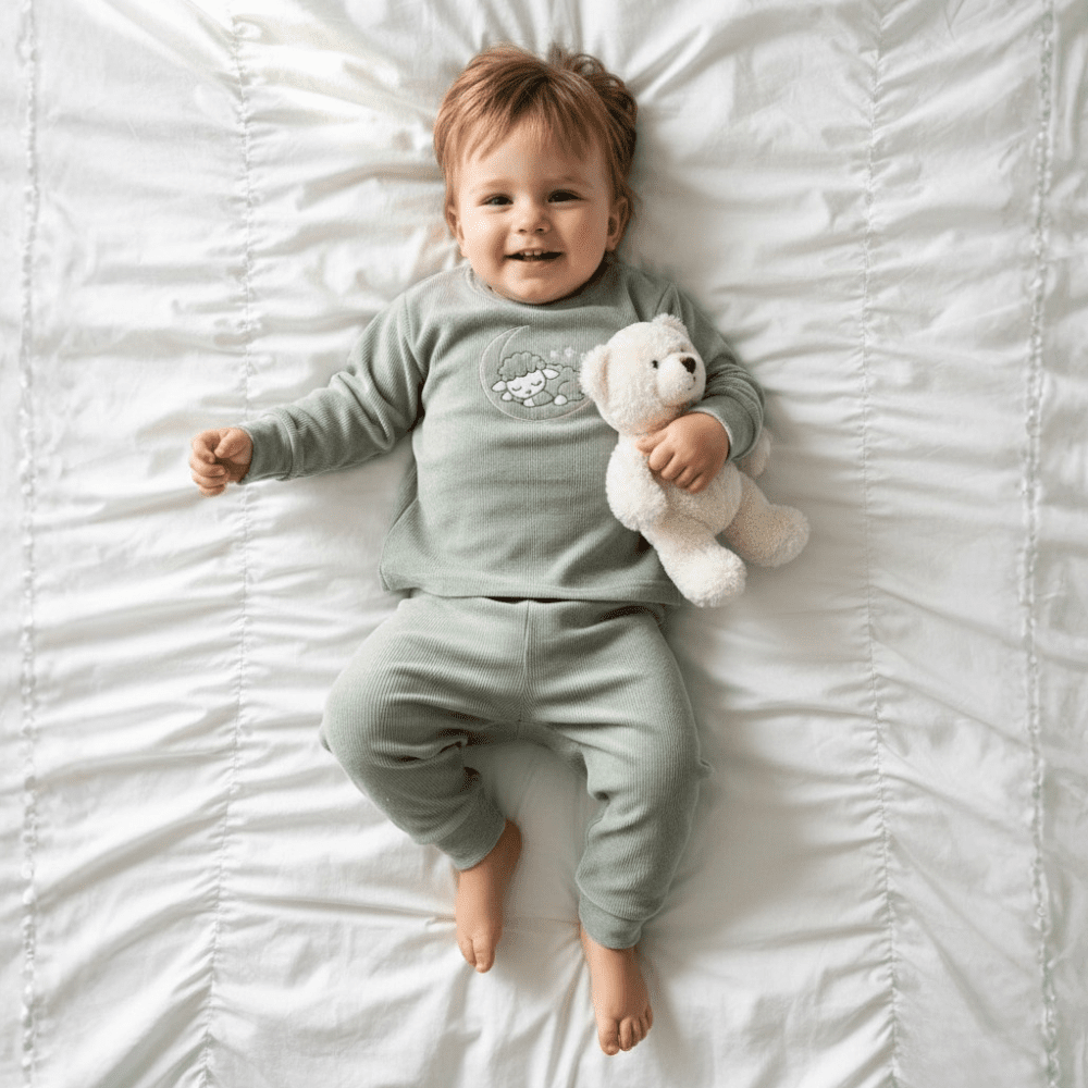 Otroška pižama iz velurja - Mint - PUFFI