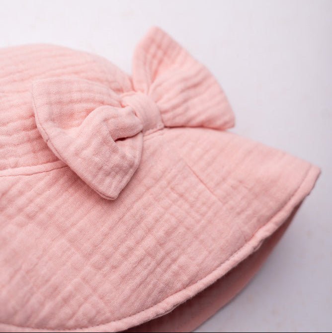 Otroški poletni klobuček z mašno, Rose - PUFFI