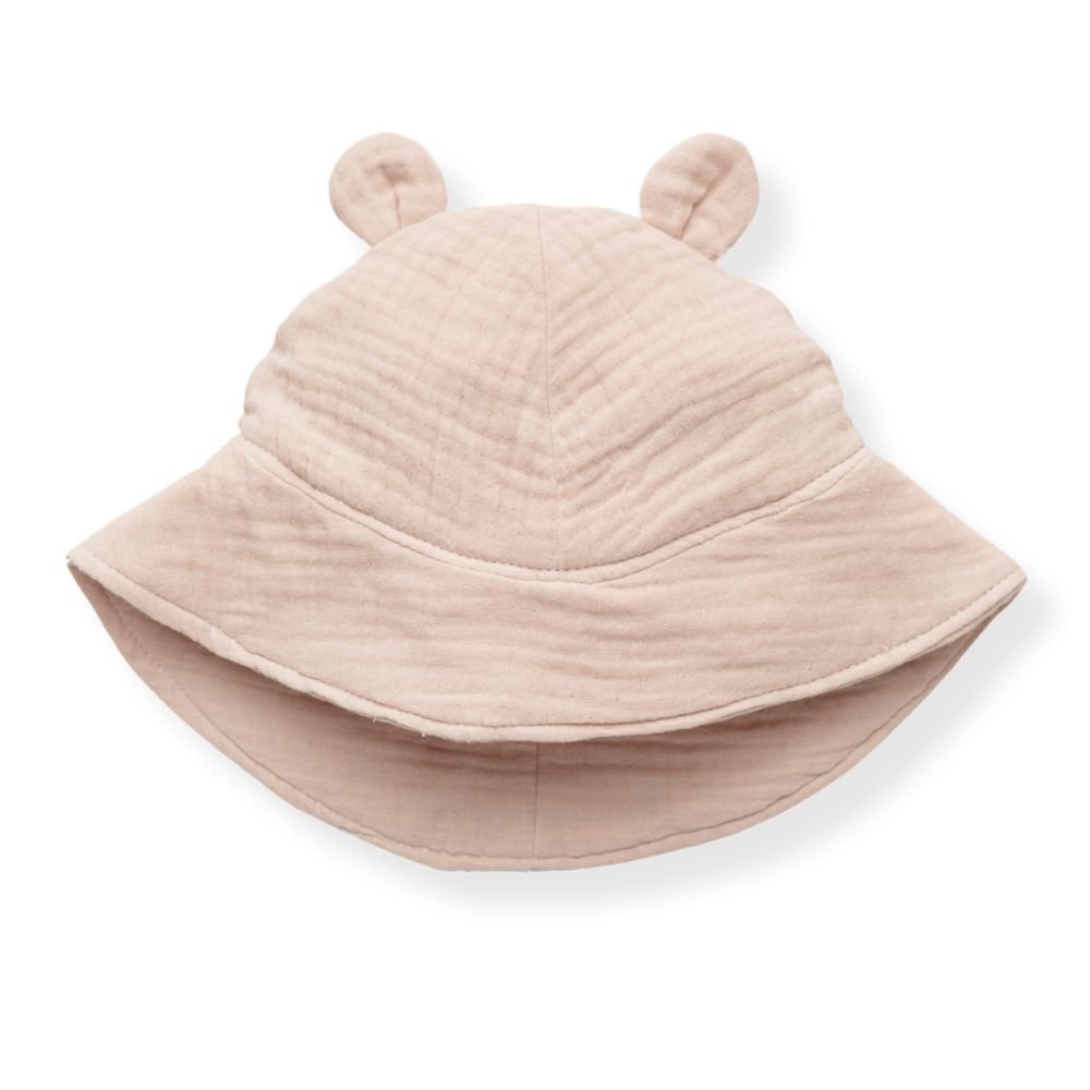 Otroški poletni klobuček z ušeski, Beige - PUFFI