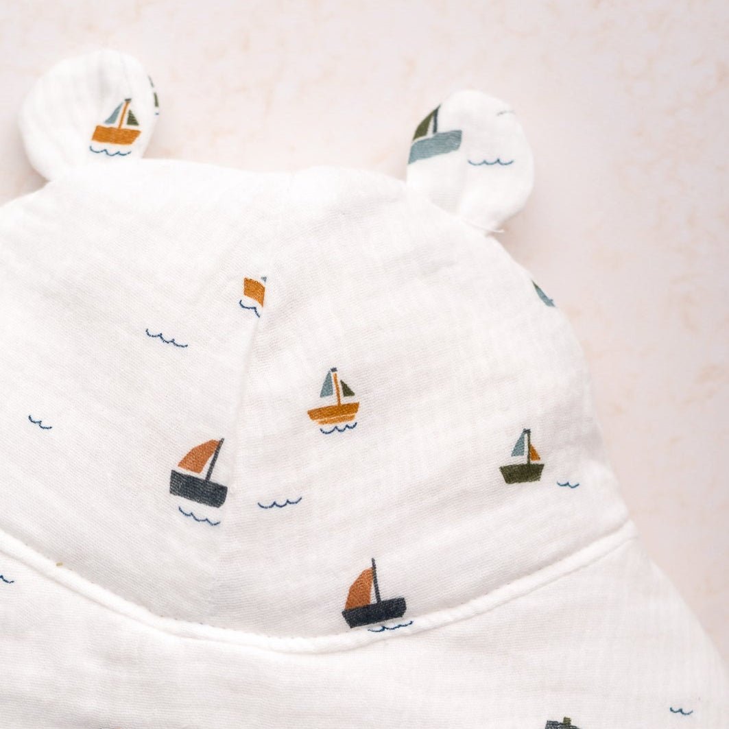 Otroški poletni klobuček z ušeski, Sailor - PUFFI