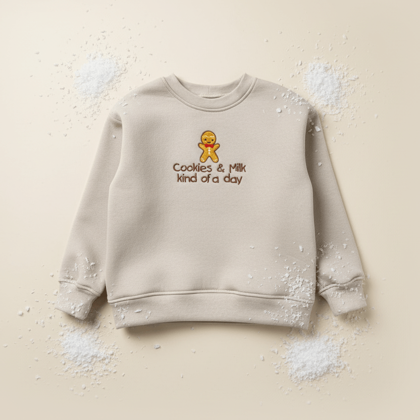 Otroški pulover - Cookies & milk kind of day - PUFFI