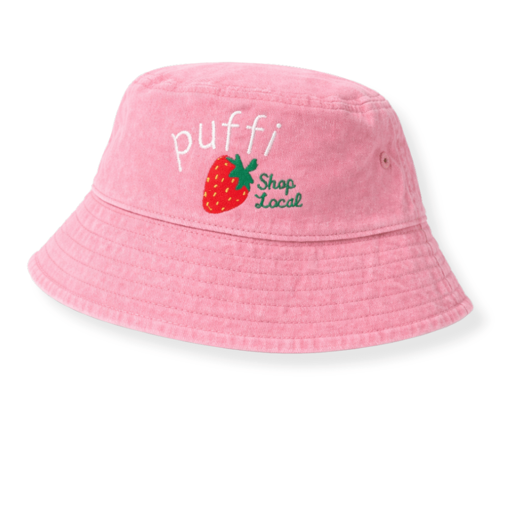 Puffi otroška bucket kapa Strawberry – UPF50+ zaščita | roza - PUFFI