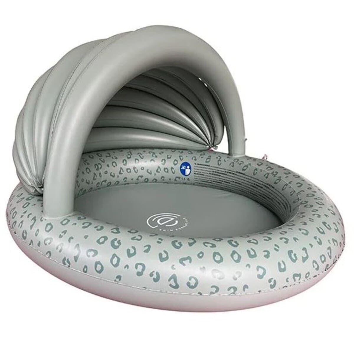 Swim Essentials Otroški bazen s strehico Ø 100cm, Green Panther Print - PUFFI