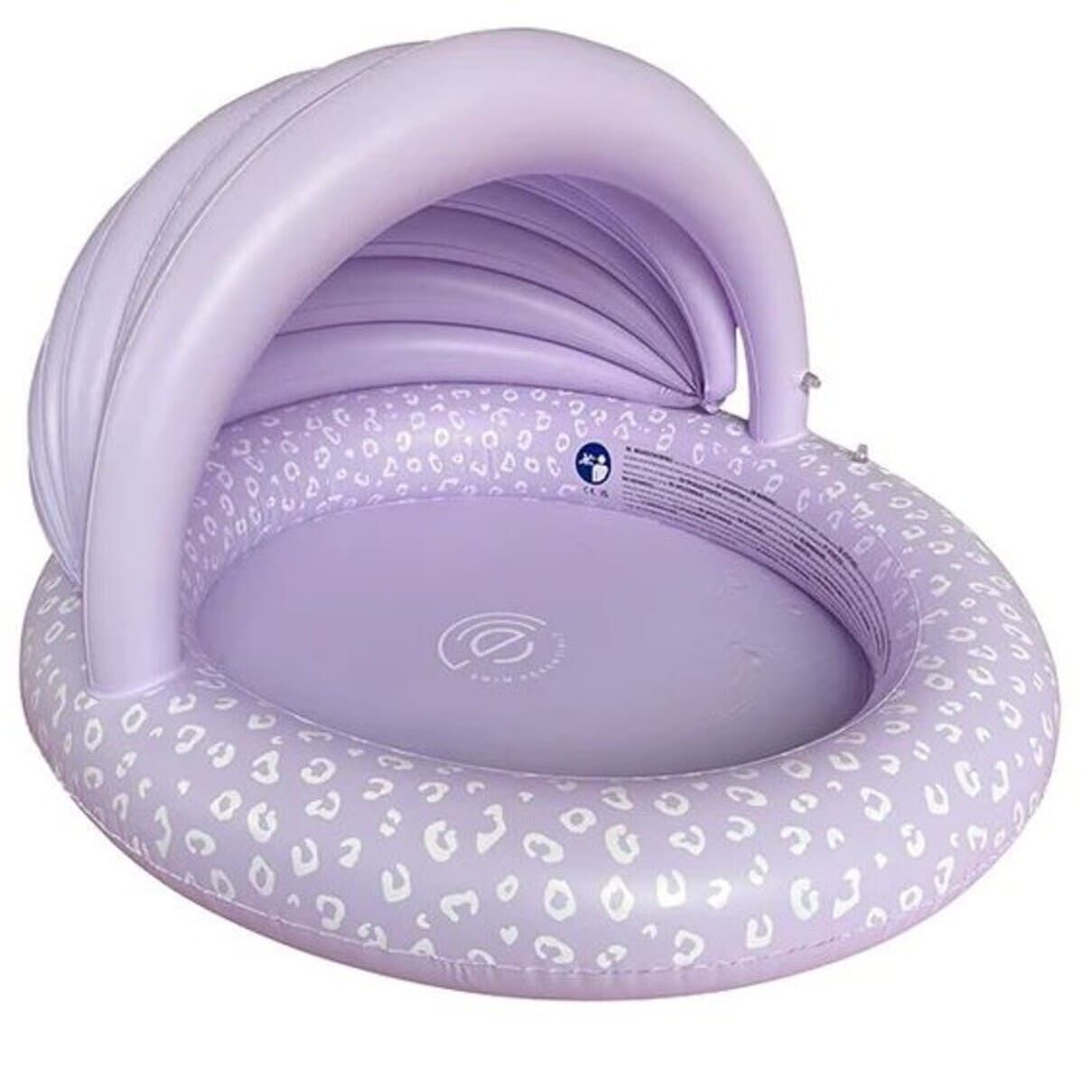 Swim Essentials Otroški bazen s strehico Ø 100cm, Lilac Panther Print - PUFFI