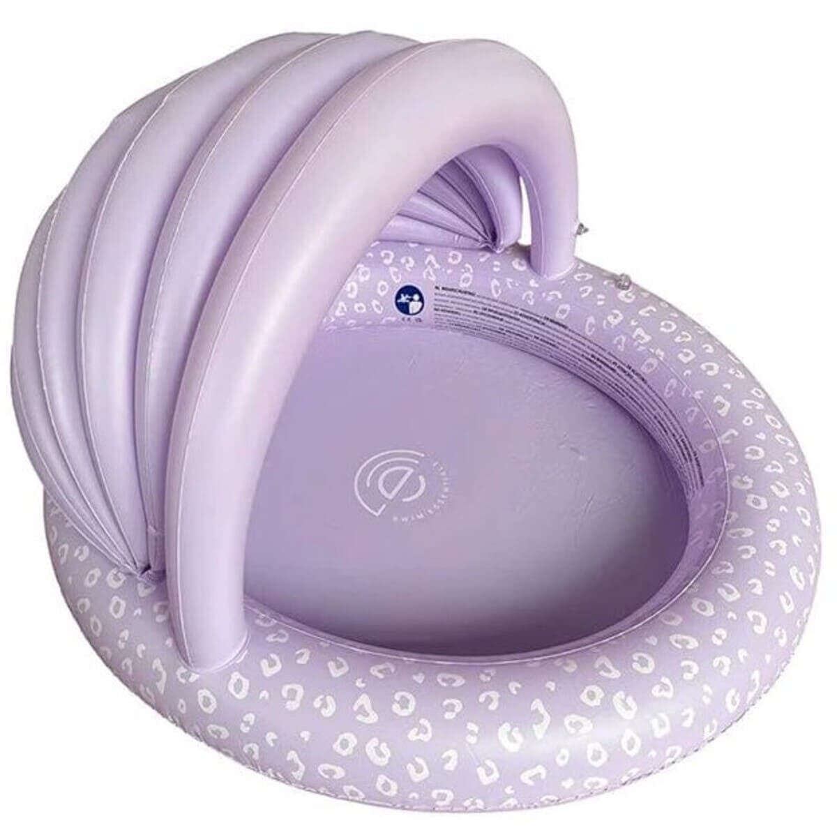 Swim Essentials Otroški bazen s strehico Ø 100cm, Lilac Panther Print - PUFFI
