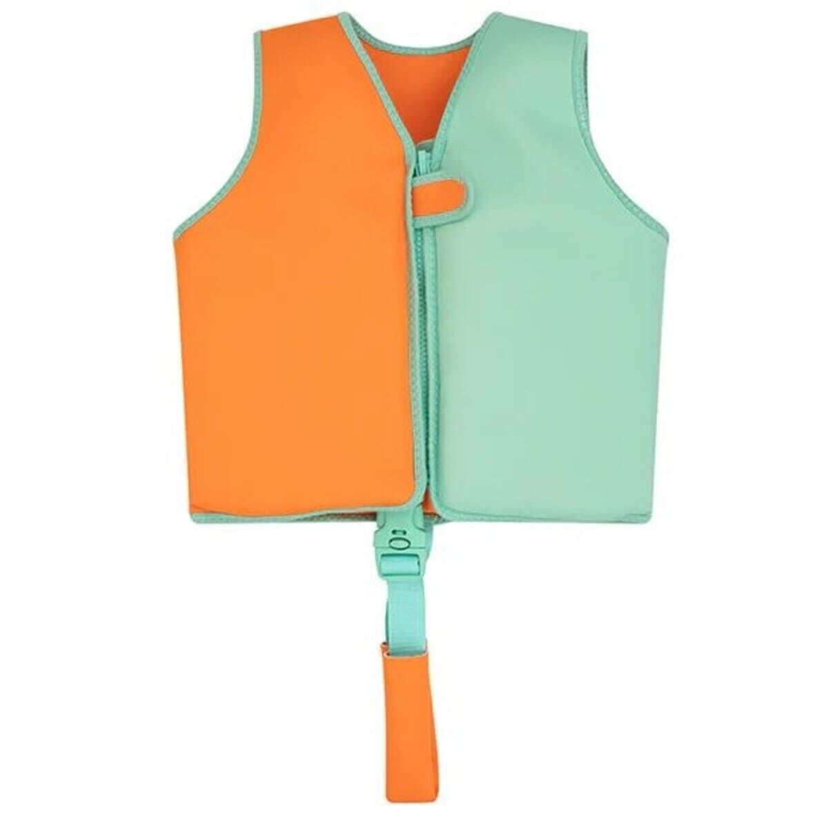 Swim Essentials Otroški plavalni jopič za učenje plavanja, Orange Green - PUFFI