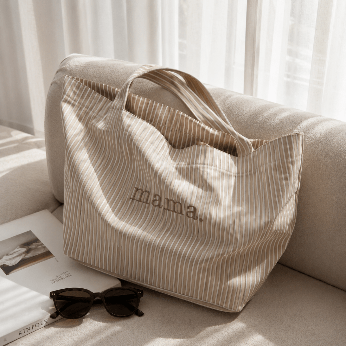 The Title Tote bag - Beige - PUFFI
